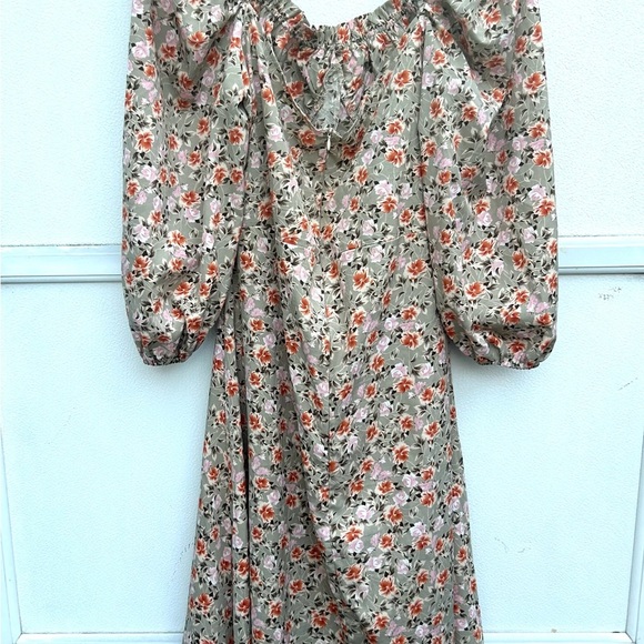 Missguided floral maxi dress 12 multi cottage core prairie coquette milk maid - Picture 9 of 14